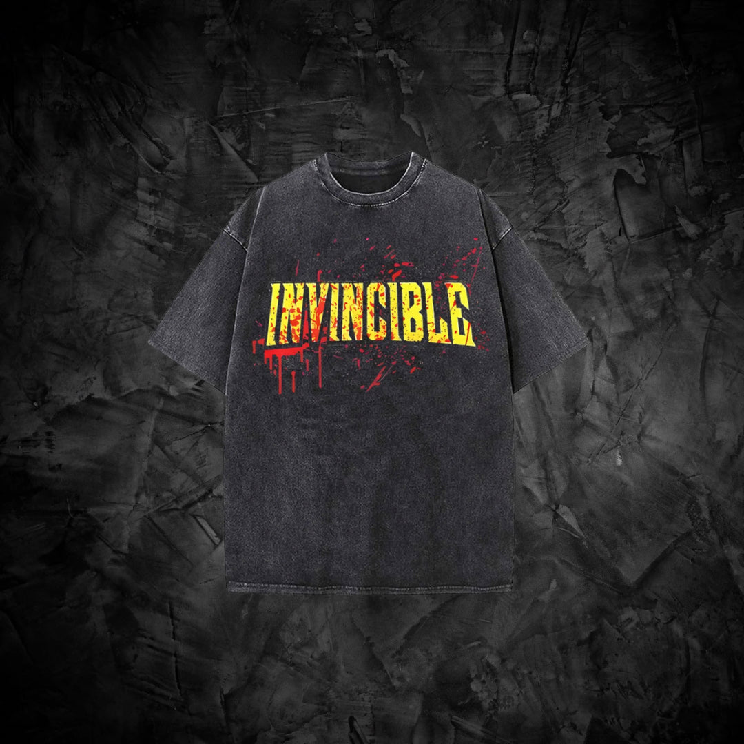 Invincible "Title Card" Oversized Pump Cover Washed Tee