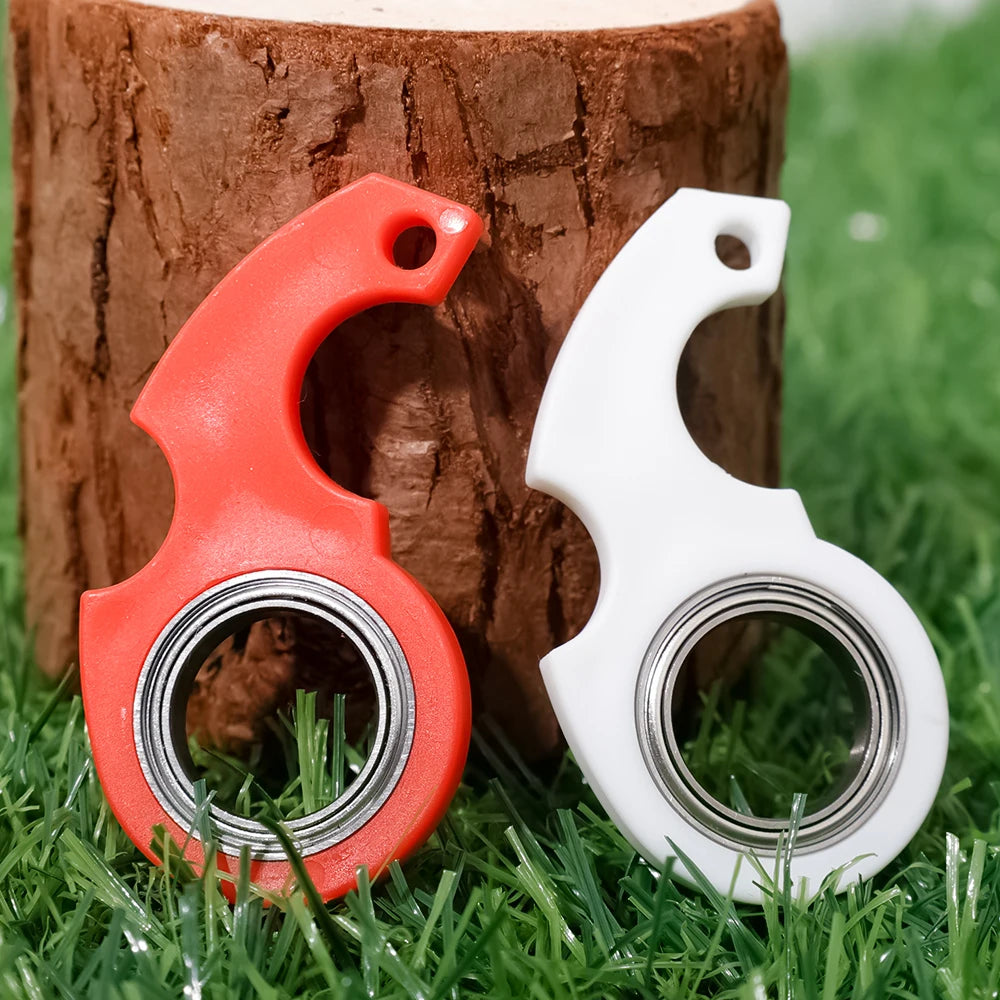 Spinner Keychain Fidget Toy – Stress & Anxiety Relief - Plastic