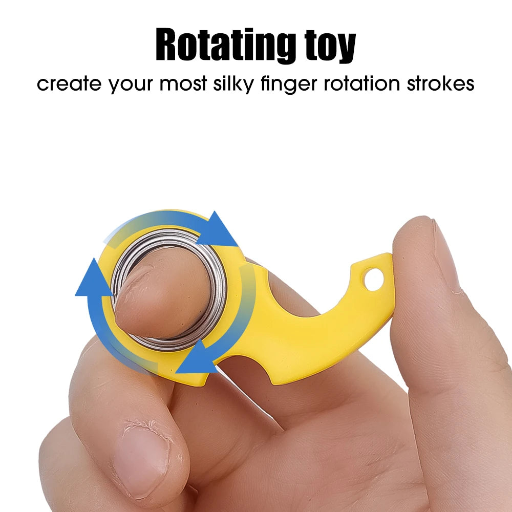 Spinner Keychain Fidget Toy – Stress & Anxiety Relief - Plastic