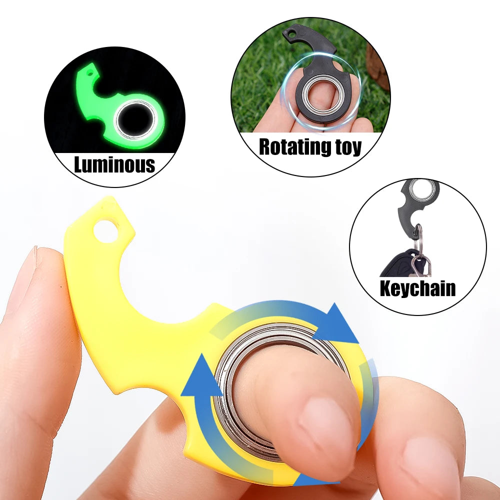 Spinner Keychain Fidget Toy – Stress & Anxiety Relief - Plastic