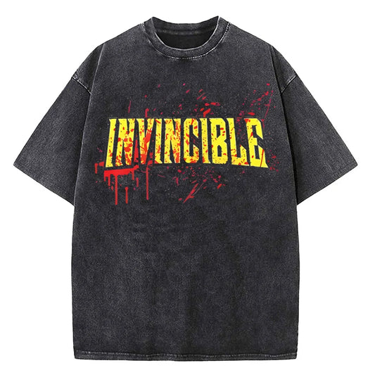 Invincible "Title Card" Oversized Pump Cover Washed Tee