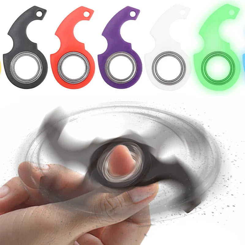 Spinner Keychain Fidget Toy – Stress & Anxiety Relief - Plastic
