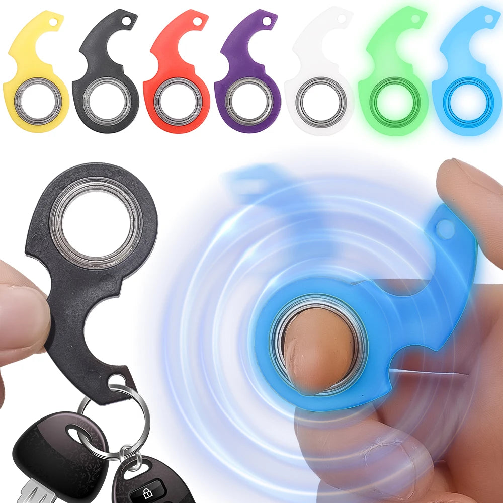 Spinner Keychain Fidget Toy – Stress & Anxiety Relief - Plastic