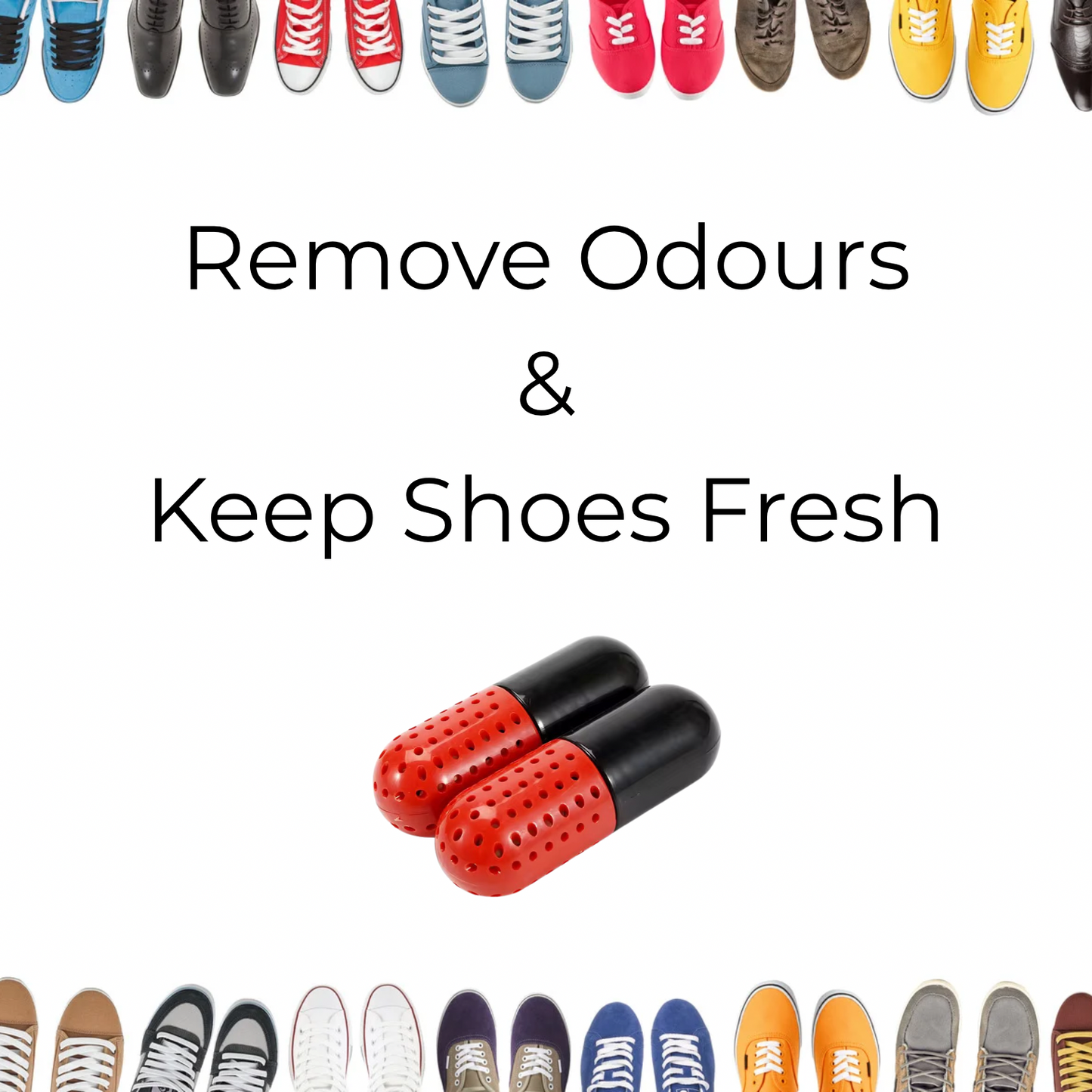 PillFresh – Odour Capsule for Shoes & Gym Bags | Freshener Deodoriser | Reusable Smell Remover