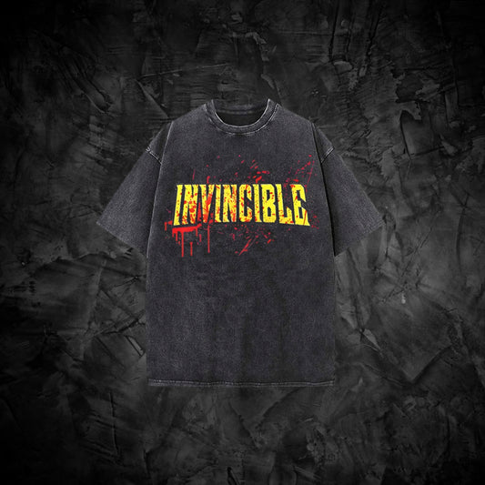 Invincible "Title Card" Oversized Pump Cover Washed Tee