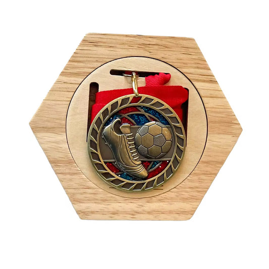 ERND – Wooden Hexagon Medal Holder | Single Medal Display | Perfect Gift