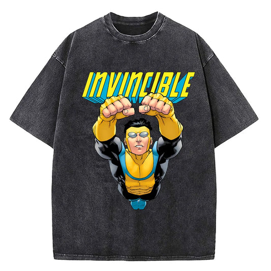 Invincible "Mark" Oversized Pump Cover Washed Tee