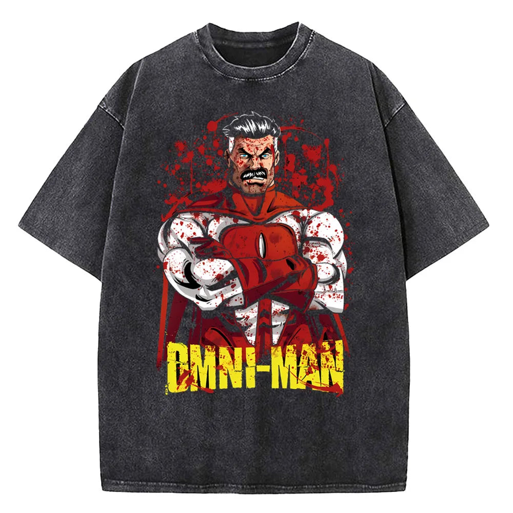 Invincible "Omni-Man" Oversized Pump Cover Washed Tee