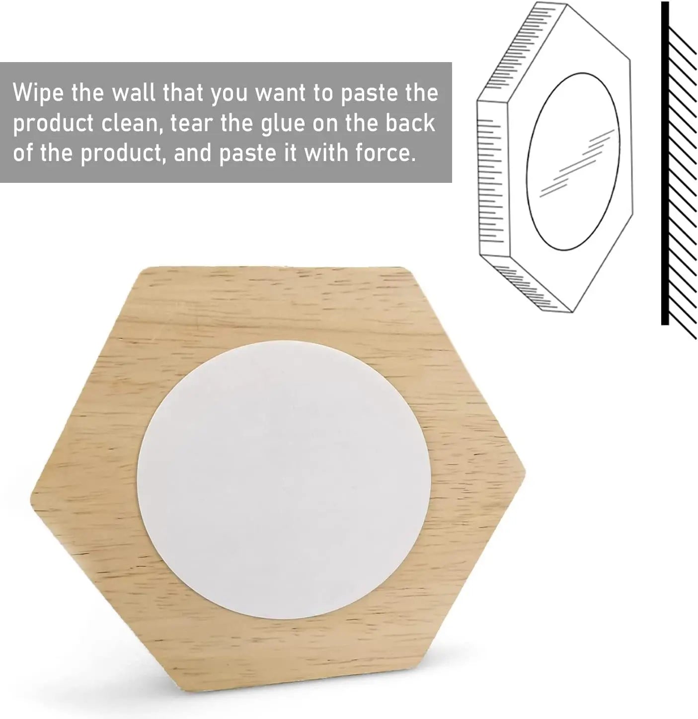 Wooden Hexagon Medal Display Stand Household Honeycomb Wooden Wall Medal Hanger